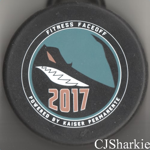 2017 Sharks Fitness Faceoff Puck back view