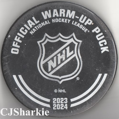 2023-2024 Warm-up Puck back view